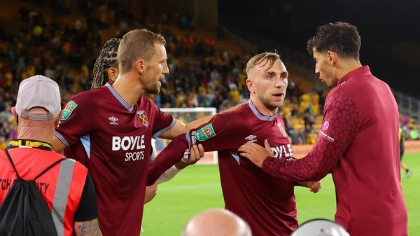 Captain Jarrod Bowen clashes with West Ham fans after Carabao Cup defeat to Wolves