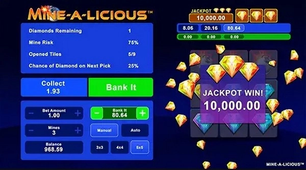 Mine-a-Licious - A Minesweeper-inspired strategy casino game